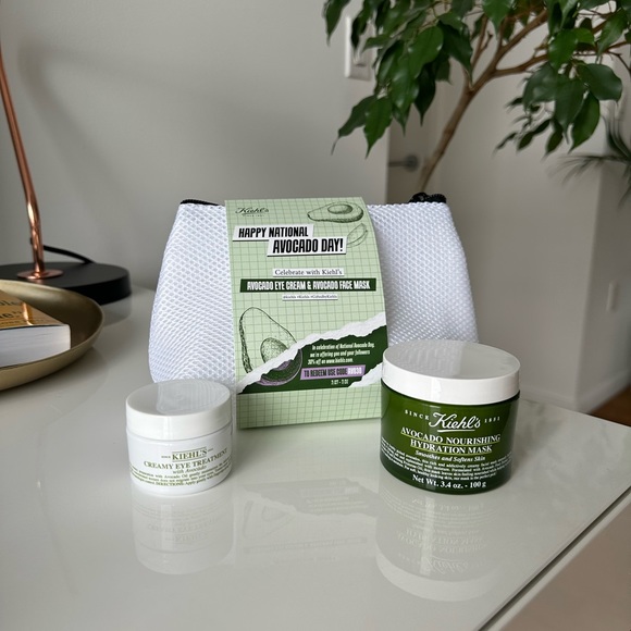 Kiehl's Other - Kiehl’s set: Avocado Hydration Mask + Avocado Eye Cream +cosmetic bag+ orig. box